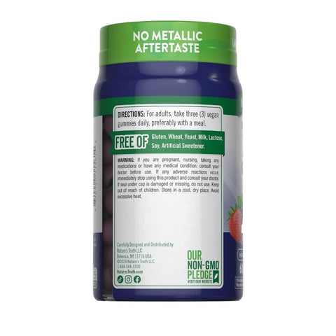 Nature's Truth, Extra Strength Zinc Gummies Natural Mixed Berry, 50 Mg, 60 Gummies