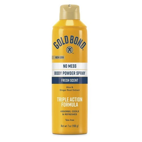 Gold Bond, No Mess Body Powder Spray Fresh Scent with Aloe, 7 Oz