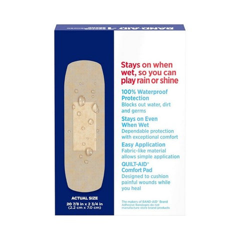 Band-Aid, Water Block Flex All One Size Adhesive Bandages, 20 Count