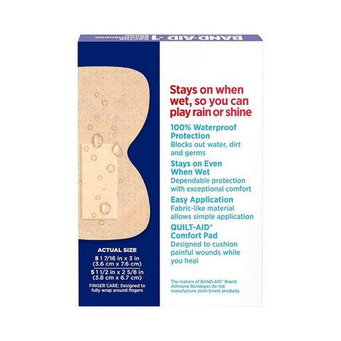 Band-Aid, Water Block Flex Knuckle & Fingertip Adhesive Bandages Assorted, 10 Count