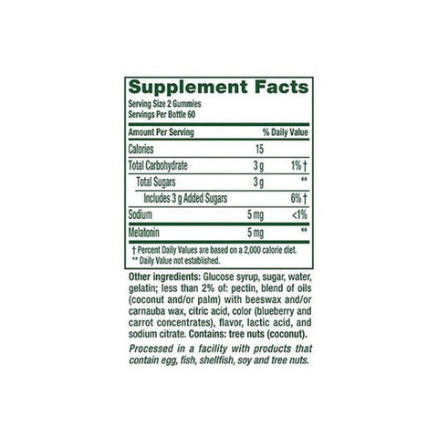 Vitafusion, Natural Melatonin Extra Strength, 5 mg, 120 Gummies