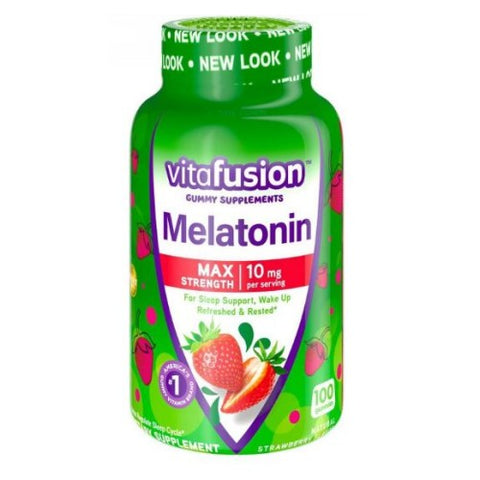 Vitafusion, Natural  Melatonin Strawberry, 10 mg, 100 Gummies