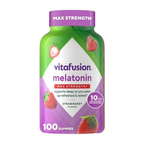 Vitafusion, Natural  Melatonin Strawberry, 10 mg, 100 Gummies
