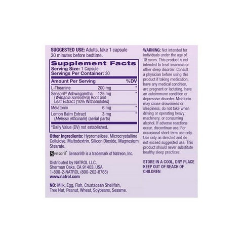 Natrol, Sleep + Calm, 30 Caps