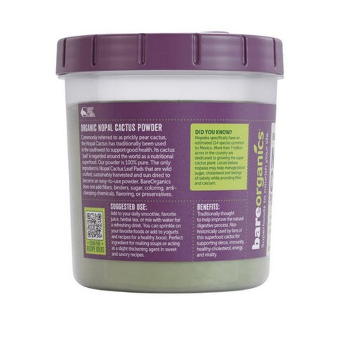 Bare Organics, Nopal Cactus Powder, 8 Oz