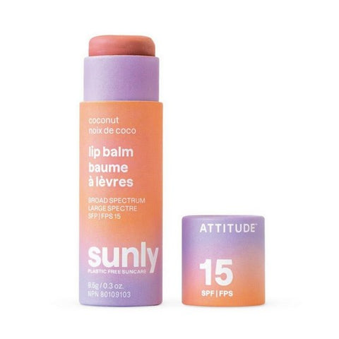Attitude, Lip Balm SPF 15, Coconut 0.3 Oz