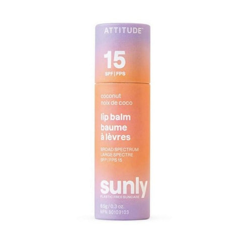 Attitude, Lip Balm SPF 15, Coconut 0.3 Oz