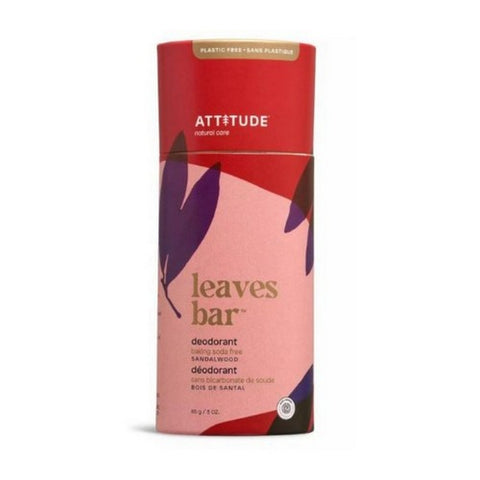 Attitude, Leaves Bar Deodorant Sandalwood, 3 Oz