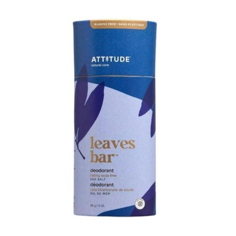 Attitude, Leaves Bar Deodorant Sea Salt, 3 Oz