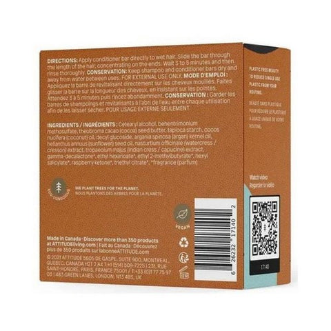 Attitude, Leaves Bar Volume Conditioner Orange Cardamom, 4 Oz