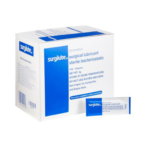 Surgilube, Lubricating Jelly 3 Gram Individual Packet, 3 Grams, Box Of 144