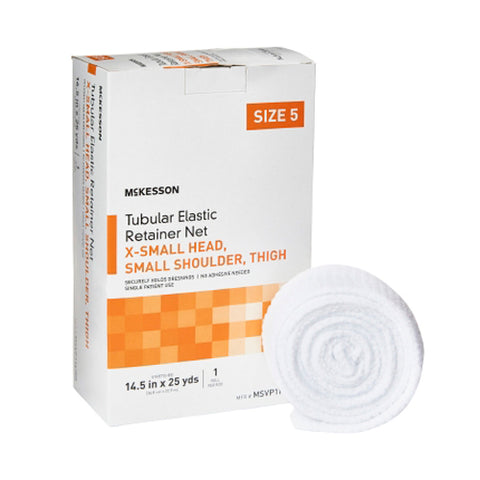 McKesson, Tubular Bandage Small Head Small Shoulder Thigh 14-1/2 inch X 25 yards Size 5, Box Of 1