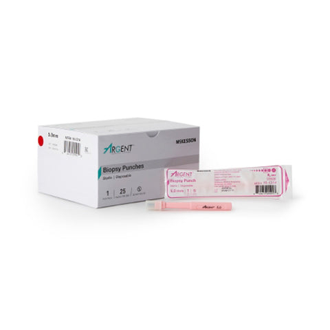 McKesson, Argent Disposable Biopsy Punches 5.0 mm, Box Of 25