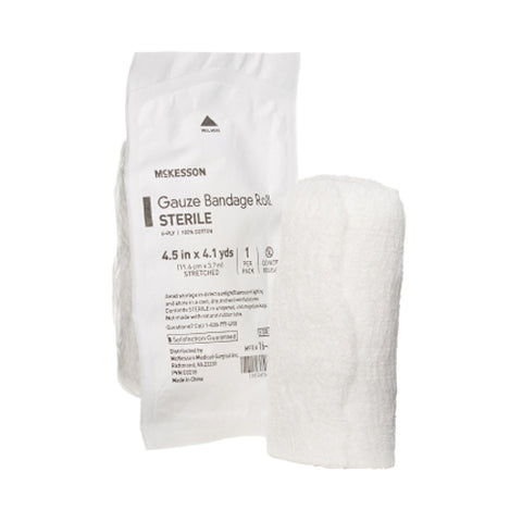 McKesson, Sterile Fluff Bandage Roll 4-1/2 Inch x 4-1/10 Yard, 1 Roll