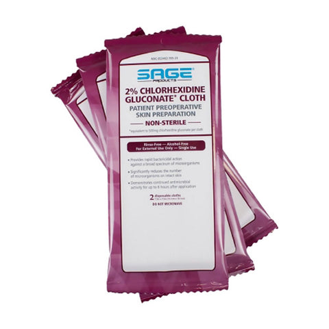 Sage, Surgical Scrub Wipe, Box Of 24