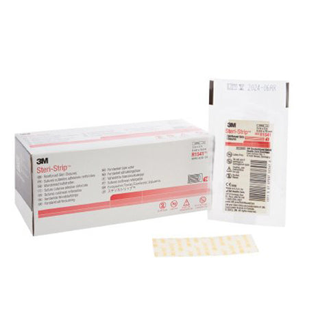 3M, Steri-Strip Skin Closure Strips Non-Woven 1/4 inch X 3 Inch Reinforced Strip White, 1 Pack
