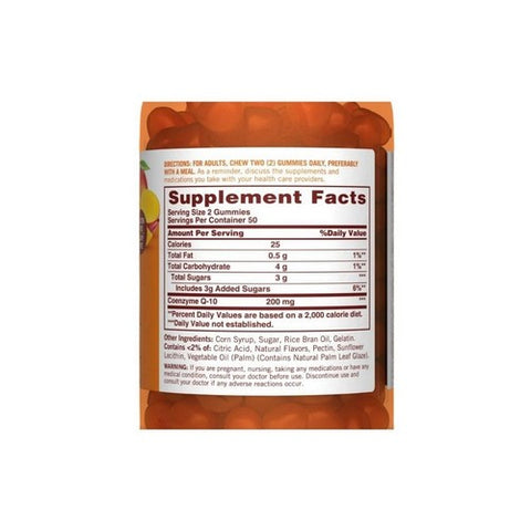 Sundown Naturals, CoQ 10 Value Size Gummies, 200 mg, 100 Count