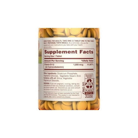 Sundown Naturals, B12 Time Release Tablets, 1000 mcg, 120 Count