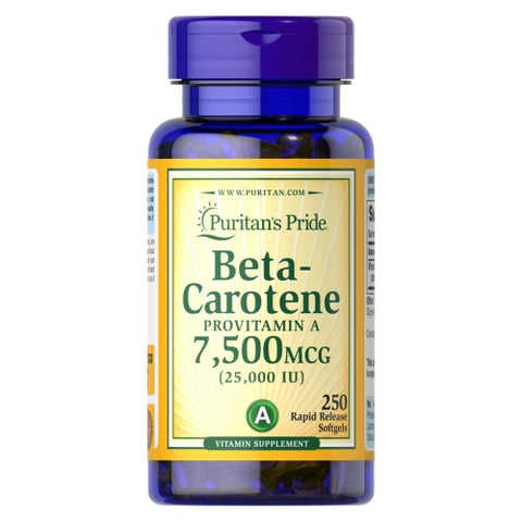 Puritan's Pride, Beta-Carotene 25,000 IU, 250 Softgels