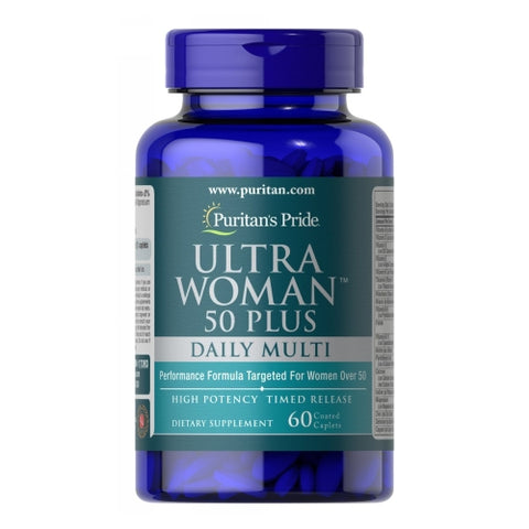 Puritan's Pride, Ultra Woman 50 Plus Multi-Vitamin with Zinc, 60 Caplets