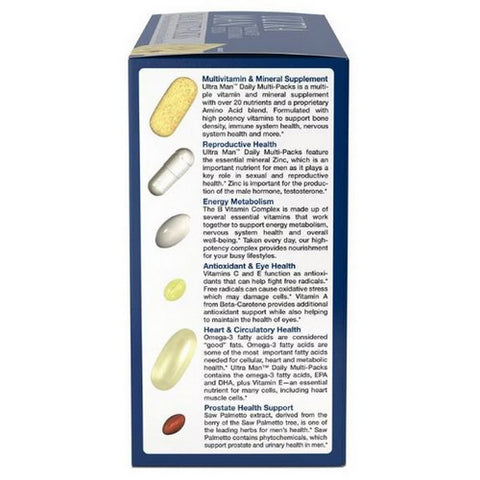 Puritan's Pride, Ultra Man Daily Multivitamins, 30 Packets