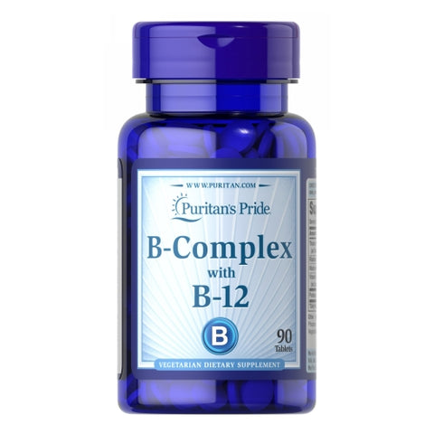Puritan's Pride, Vitamin B-Complex and Vitamin B-12, 90 Tablets