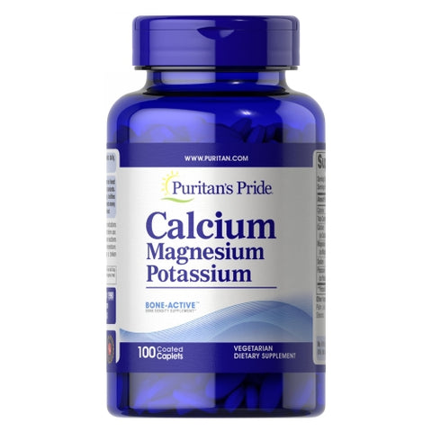 Puritan's Pride, Calcium Magnesium and Potassium, 100 Caplets