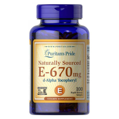 Puritan's Pride, Vitamin E-100% 1000 IU Naturally Sourced, 100 Softgels