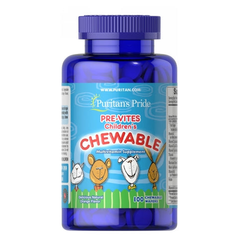 Puritan's Pride, Pre-Vites Children's Multivitamin, 100 Chewables