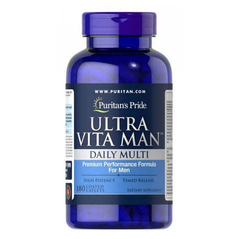 Puritan's Pride, Ultra Vita Man Time Release, 180 Caplets