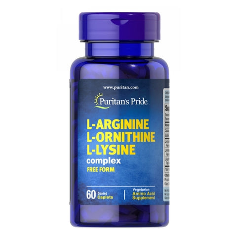 Puritan's Pride, L-Arginine L-Ornithine L-Lysine, 60 Caplets