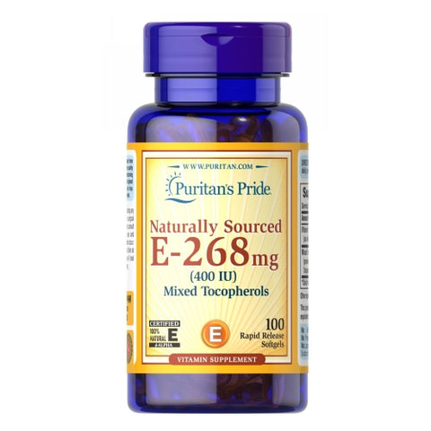 Puritan's Pride, Vitamin E-400 IU Mixed Tocopherols Natural, 100 Softgels