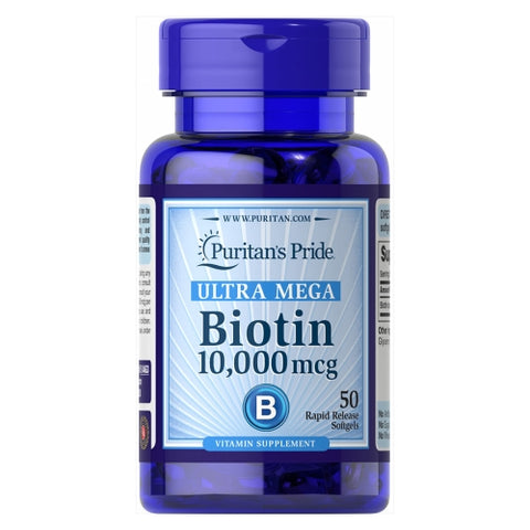 Puritan's Pride, Biotin, 10,000 mcg, 50 Softgels