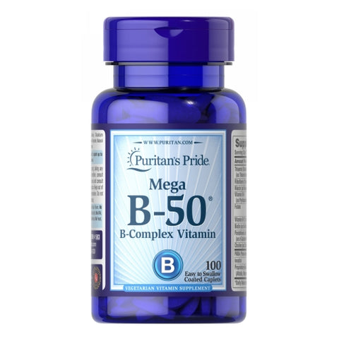 Puritan's Pride, Vitamin B-50 Complex, 100 Caplets