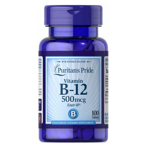 Puritan's Pride, Vitamin B-12 500 mcg, 100 Tablets