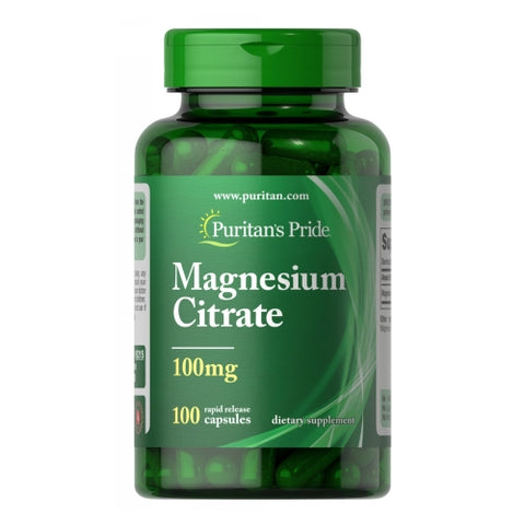 Puritan's Pride, Magnesium Citrate, 100 mg, 100 Capsules