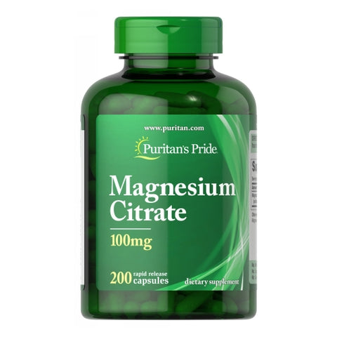 Puritan's Pride, Magnesium Citrate, 100 mg, 200 Capsules