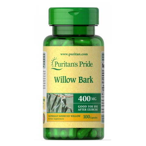 Puritan's Pride, Willow Bark, 400 mg, 100 Capsules