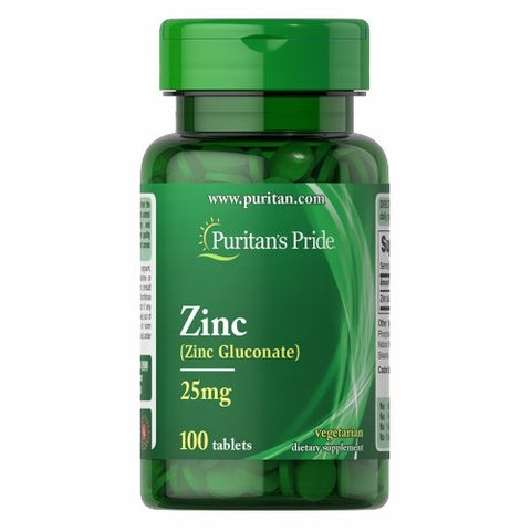 Puritan's Pride, Zinc, 25 mg, 100 Tablets