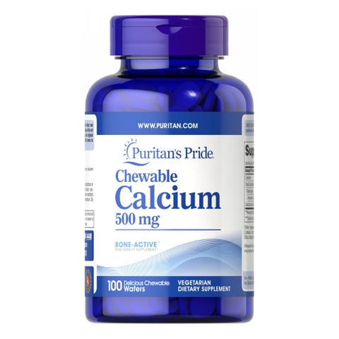 Puritan's Pride, Chewable Calcium, 500 mg, 100 Chewables