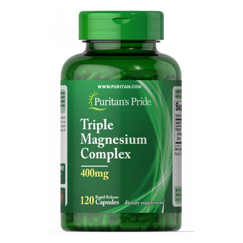 Puritan's Pride, Triple Magnesium Complex 400 mg, 400 mg, 120 Capsules