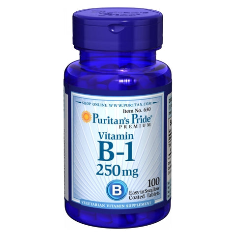 Puritan's Pride, Vitamin B-1, 250 mg, 100 Tablets