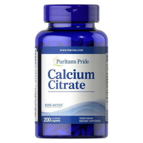 Puritan's Pride, Calcium Citrate, 200 mg, 200 Caplets