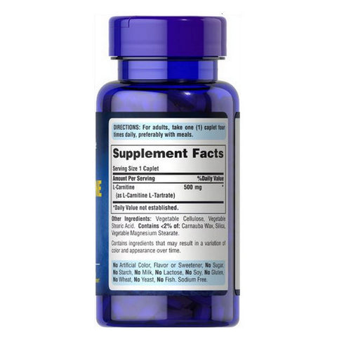 Puritan's Pride, L-Carnitine, 500 mg, 60 Caplets