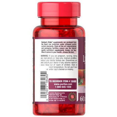 Puritan's Pride, Lycopene, 40 mg, 60 Softgels