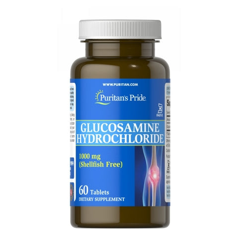 Puritan's Pride, Glucosamine Hydrochloride Shellfish-Free, 1000 mg, 60 Tablets