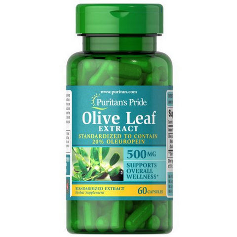 Puritan's Pride, Olive Leaf Extract, 500 mg, 60 Capsules