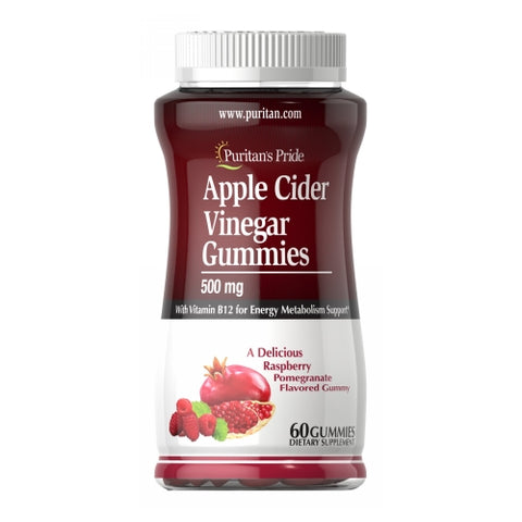 Puritan's Pride, Apple Cider Vinegar Gummies, 500 MG, 60 Count