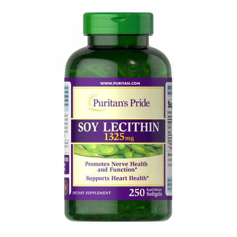 Puritan's Pride, Soy Lecithin, 1325 mg, 250 Rapid Release Softgels