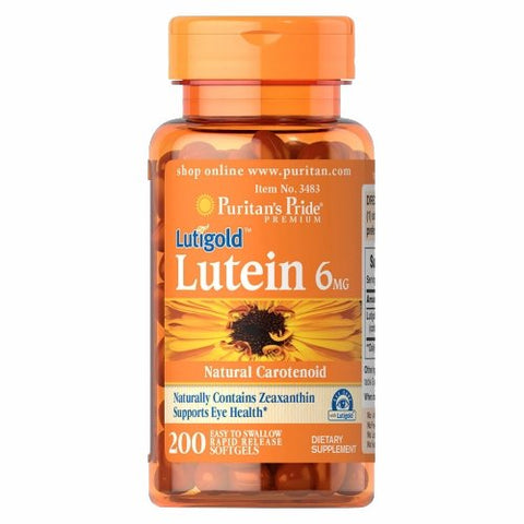 Puritan's Pride, Lutein with Zeaxanthin, 6 mg, 200 Softgels